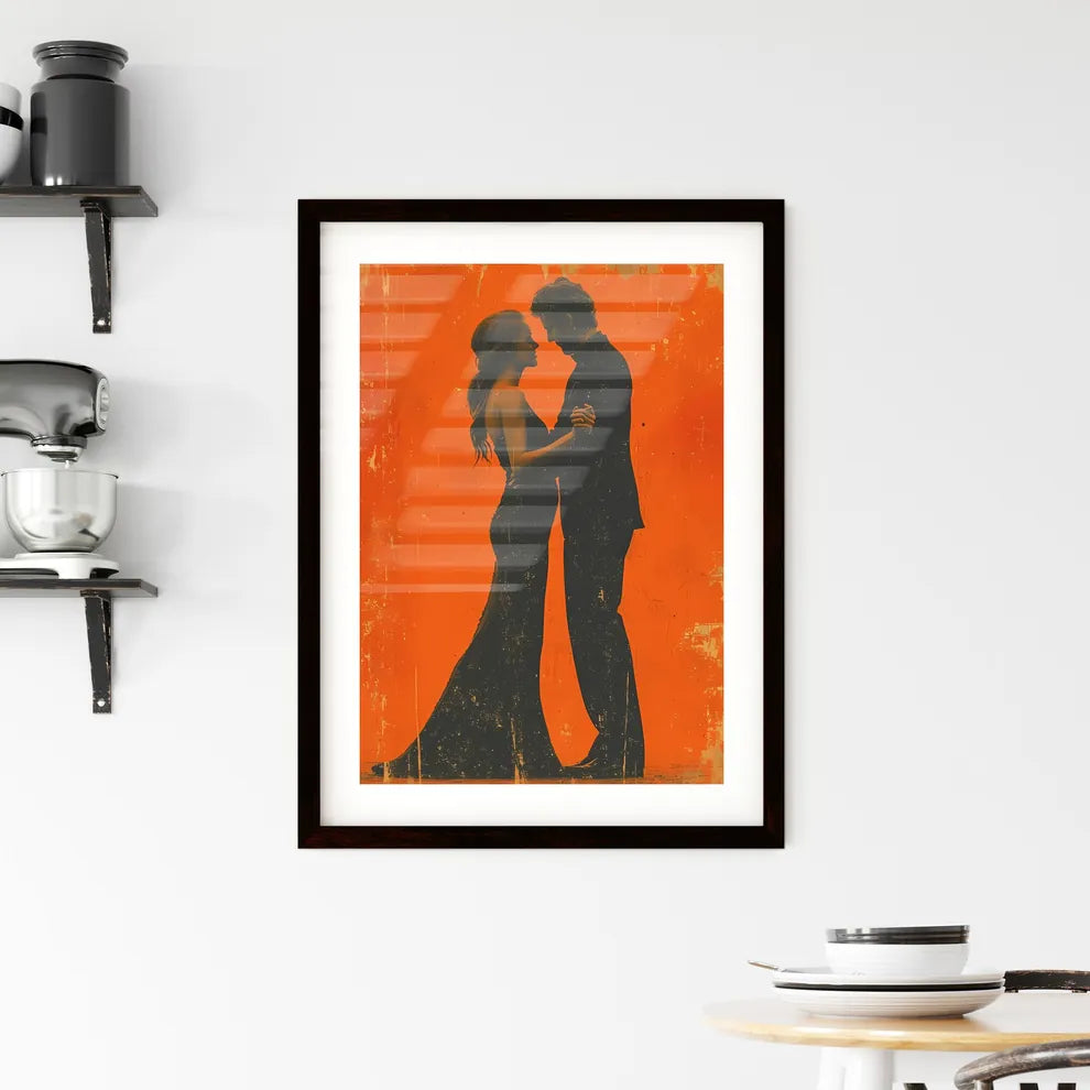 A skeleton slow dances - Art print of a man  Framed Print