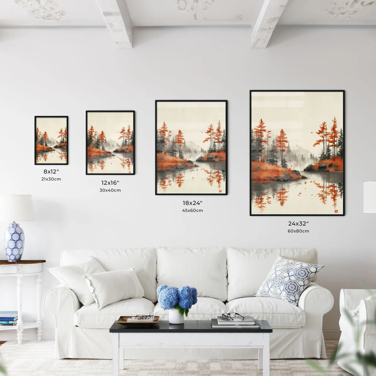 Watercolor tilable paper with christmas tree - Kitchen Hangings