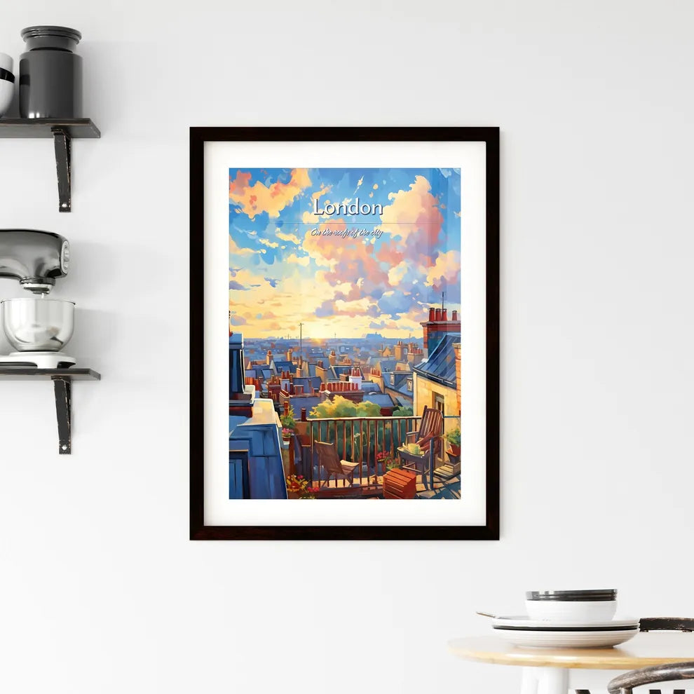 On the roofs of London, UK - Art print of a rooftops of a city Custom Print