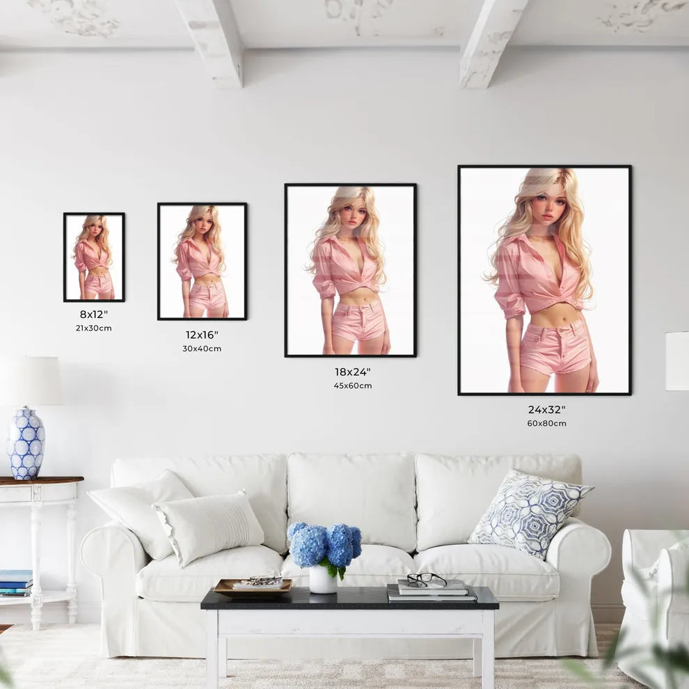 Smart vintage pin up girl on a white backgro - Kitchen Hangings