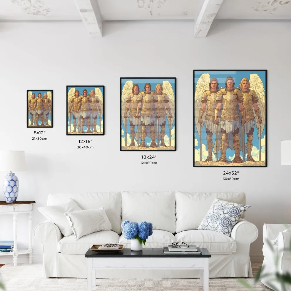 Group of the three archangels St  Size Chart