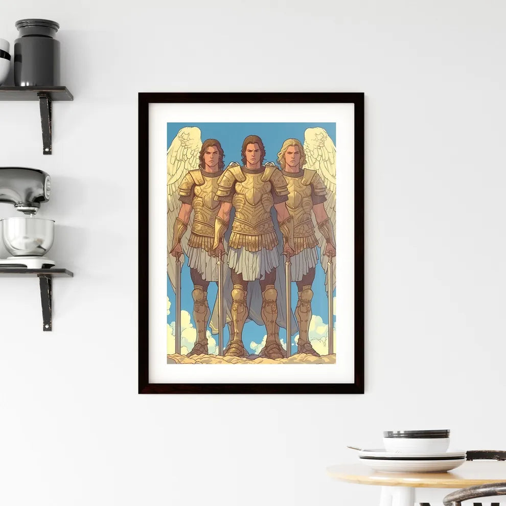 Group of the three archangels St  Framed Print