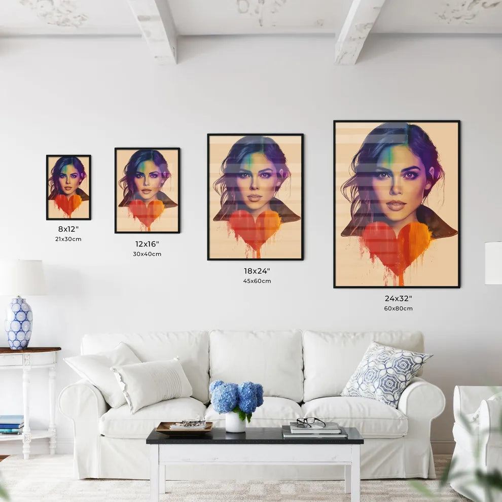 Heart hard adult rock illustration - Art pri - Kitchen Hangings