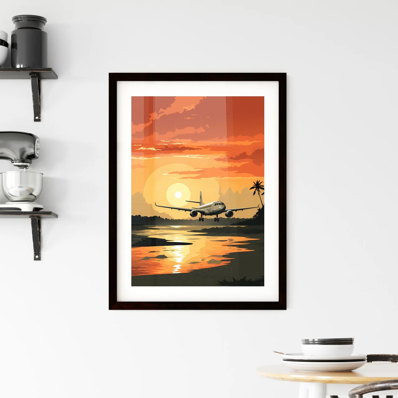Travel abroad illustration - Art print of an Framed Print