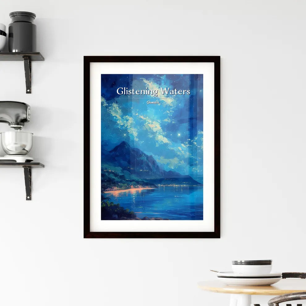 Glistening Waters Luminous Lagoon Framed Print