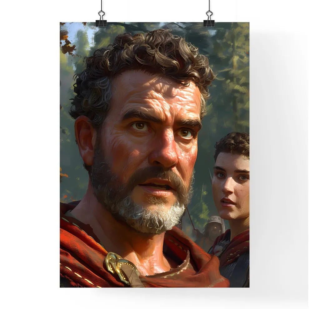 One of your fellow prophets confesses to the great Elijah, seeking his guidance and intervention - Art print of a man with a beard and a woman in the background Default Title