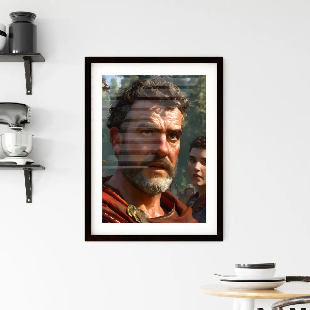 One of your fellow prophets confesses to the great Elijah, seeking his guidance and intervention - Art print of a man with a beard and a woman in the background Default Title