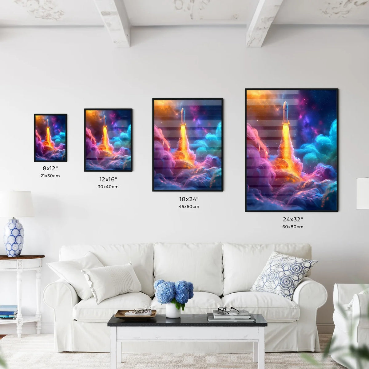 The rocket is launching - Art print of a roc - Kitchen Hangings
