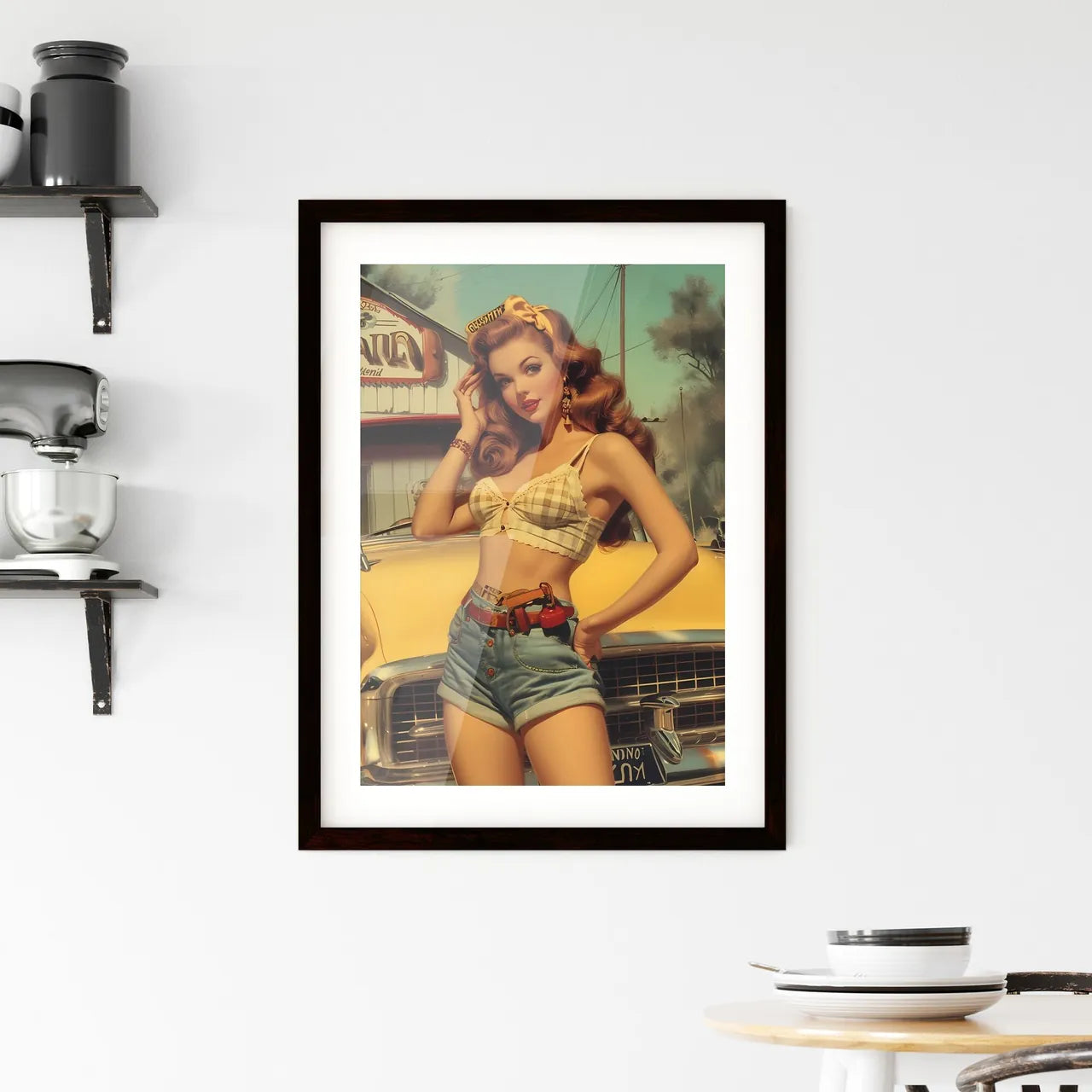 Auto mechanic - Art print of a woman posi Framed Print