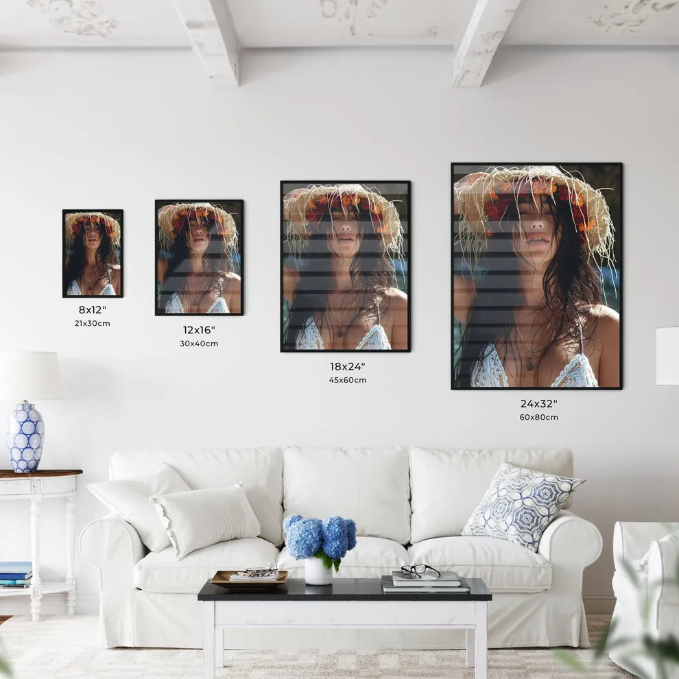 An image of a woman with flowers - Art print - Kitchen Hangings