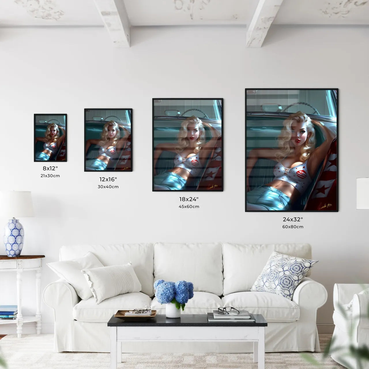 Pin up art TopEngineering Student from Cal T - Kitchen Hangings