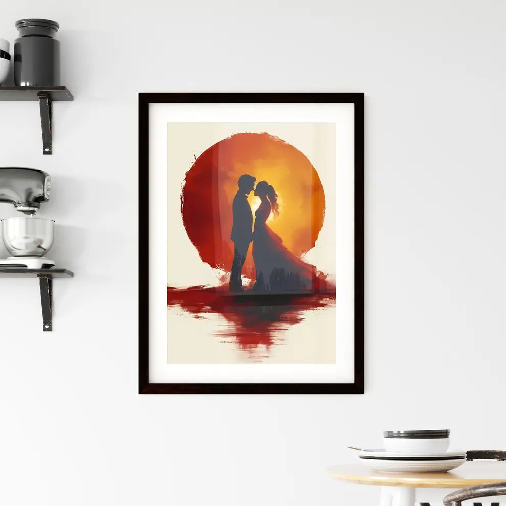 A skeleton slow dances with a beautiful - Ar Framed Print