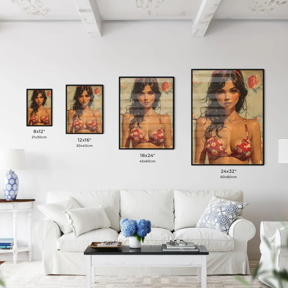 Poster design - Art print of a woman in a - Kitchen Hangings