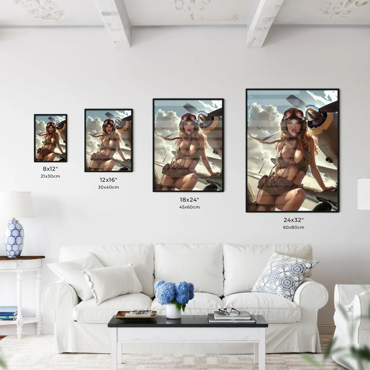Gogo girl hyper realism style - Art print of - Kitchen Hangings
