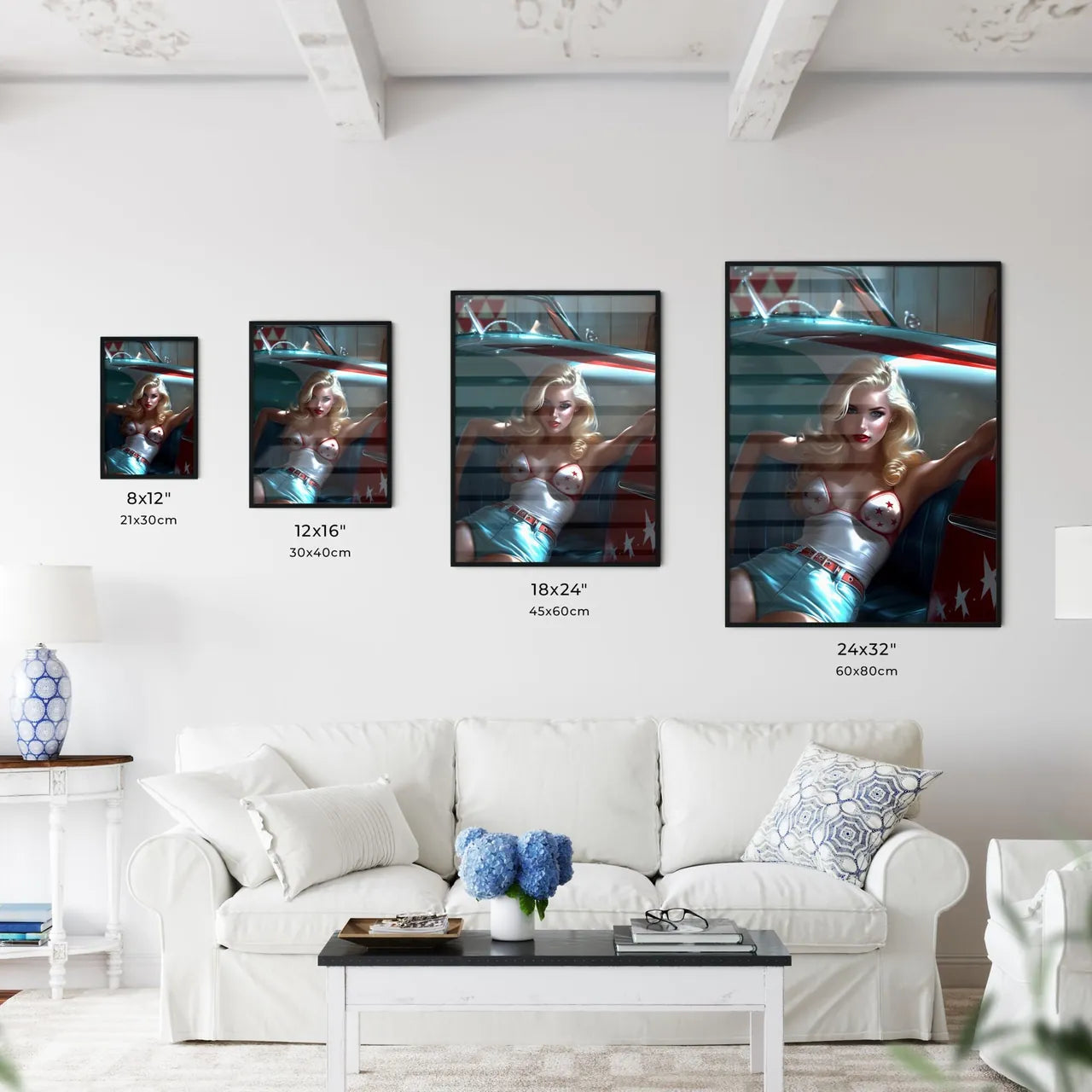 Pin up art TopEngineering Student from Cal T - Kitchen Hangings