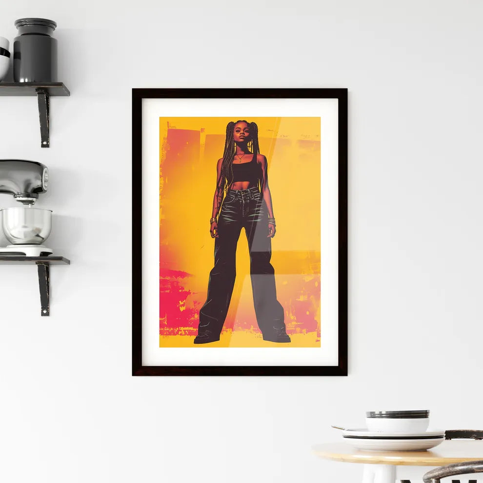 A standing woman Framed Print