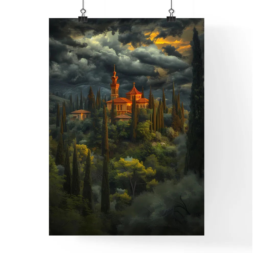 Small ancient Israelite village in rolling h Poster