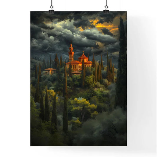 Small ancient Israelite village in rolling h Poster