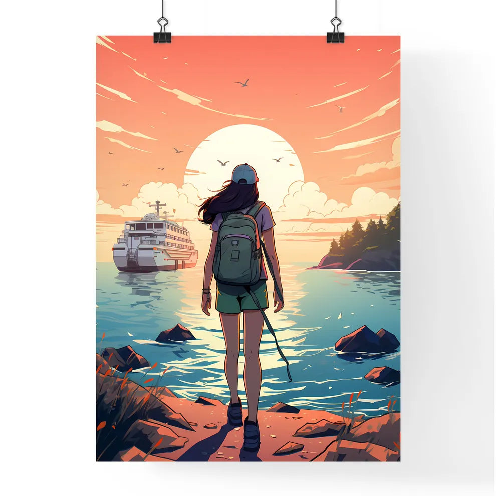 Travel abroad illustration - Art print of a  Poster