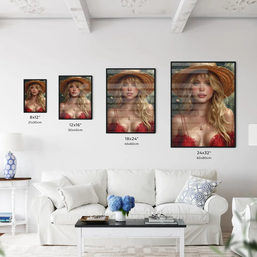 Smart vintage pin up girl on a white backgro - Kitchen Hangings