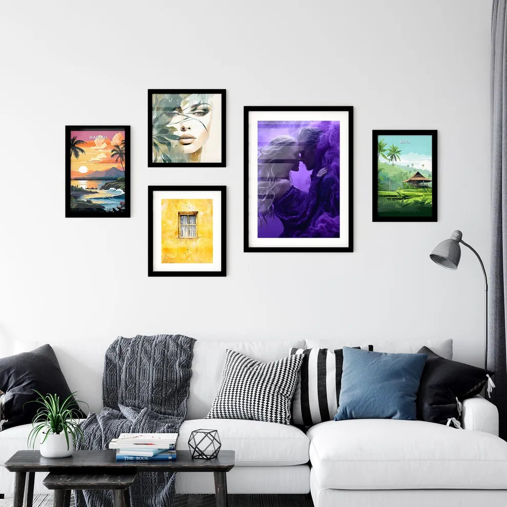 In a passionate embrace - Art print of a man Wall Art
