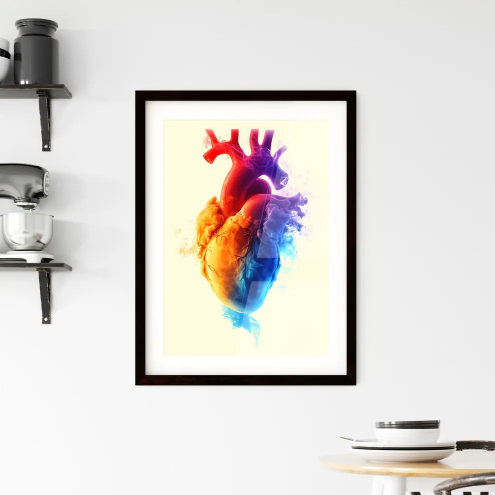 Heart hard adult rock illustration - Art pri Framed Print
