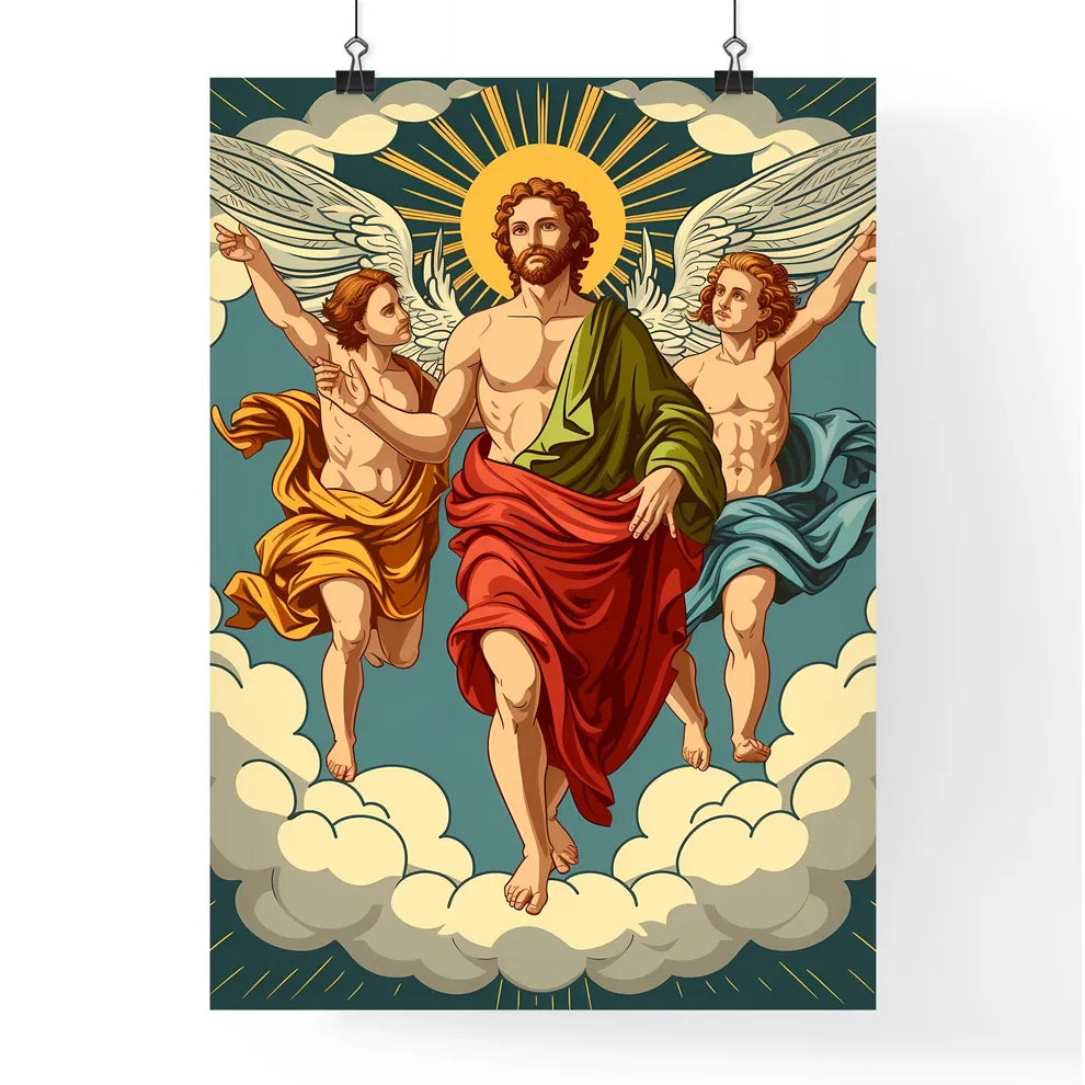 Group of the three archangels St - Art print Poster
