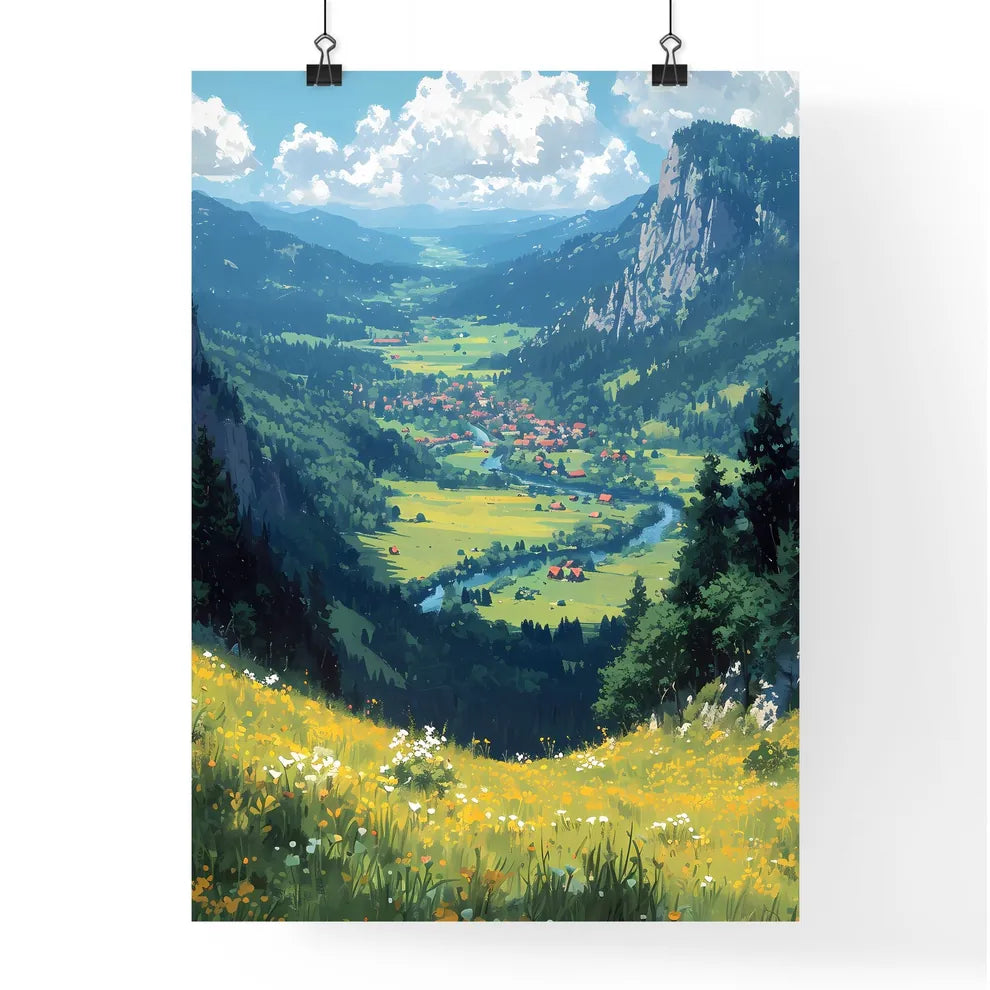 A landscape of the German countryside - Art  Poster
