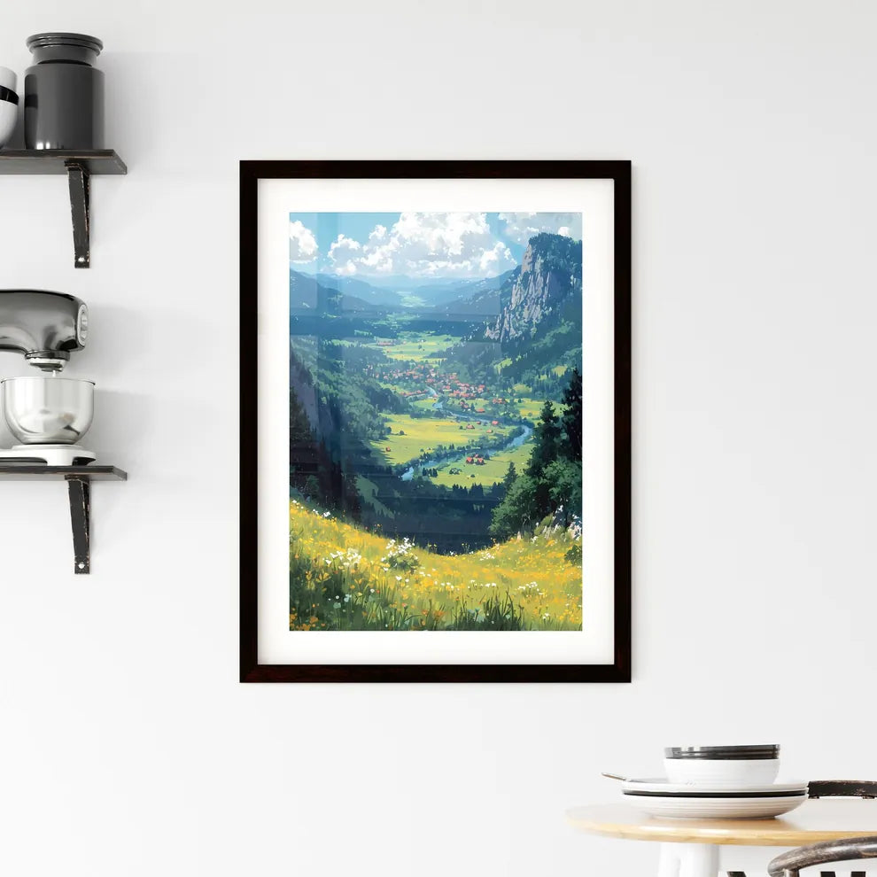 A landscape of the German countryside - Art  Framed Print