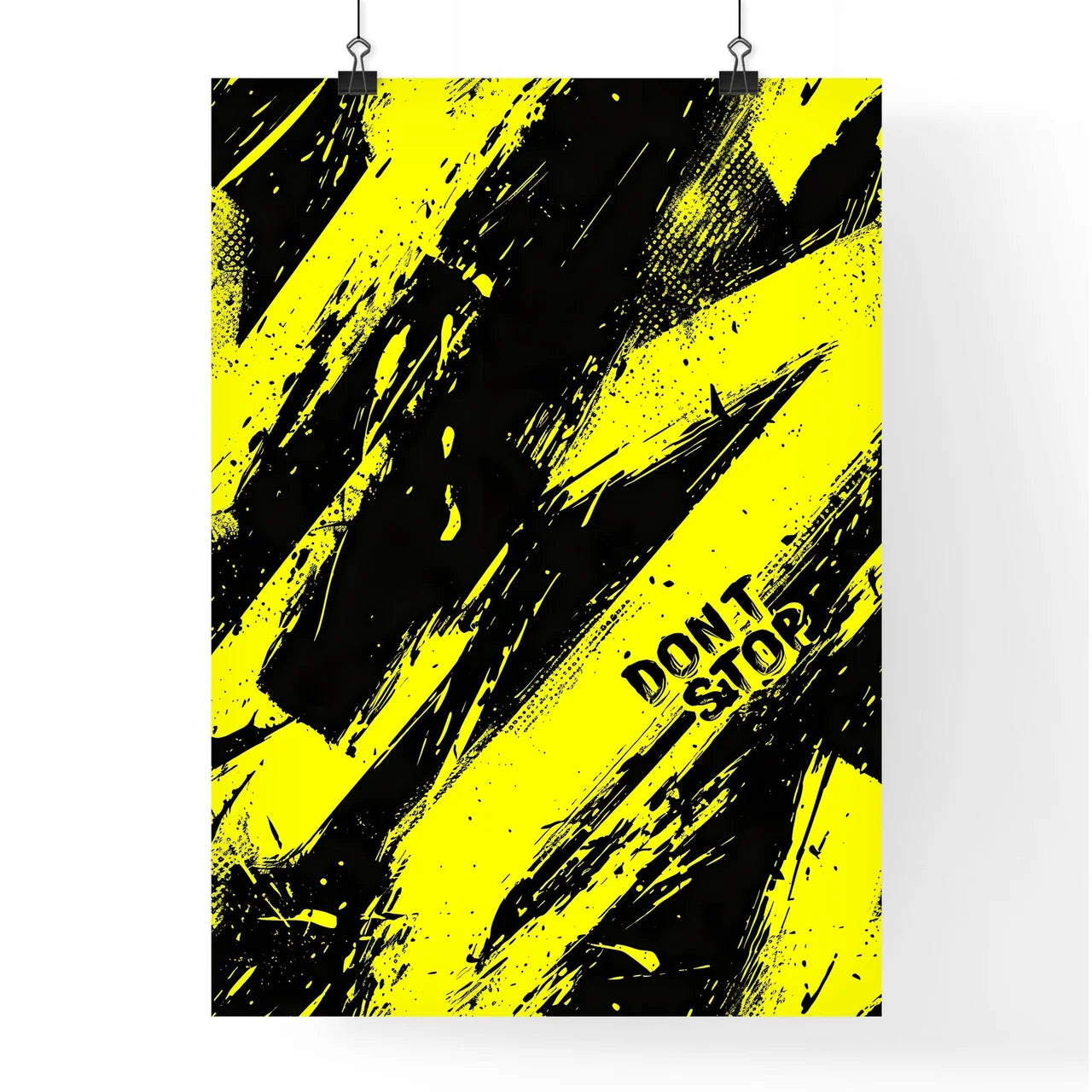 Repeated pattern of the word DONT STOP in ha Poster