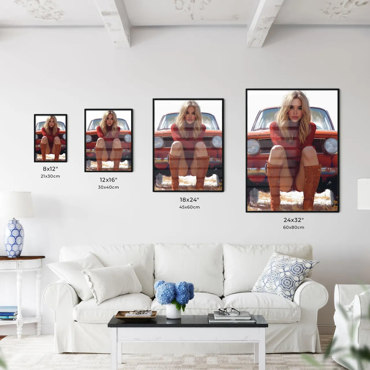 Illustration of a beautiful pin up model ful - Kitchen Hangings