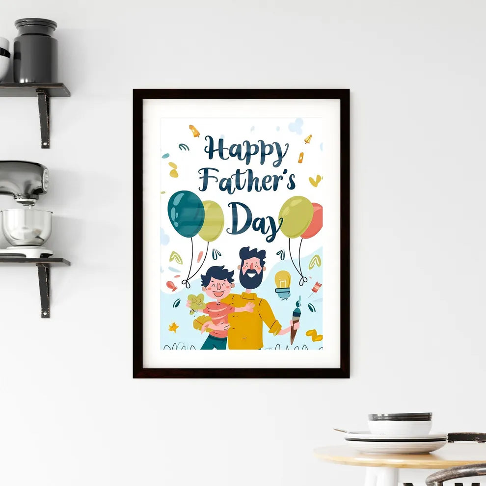 Fathers Day poster Framed Print