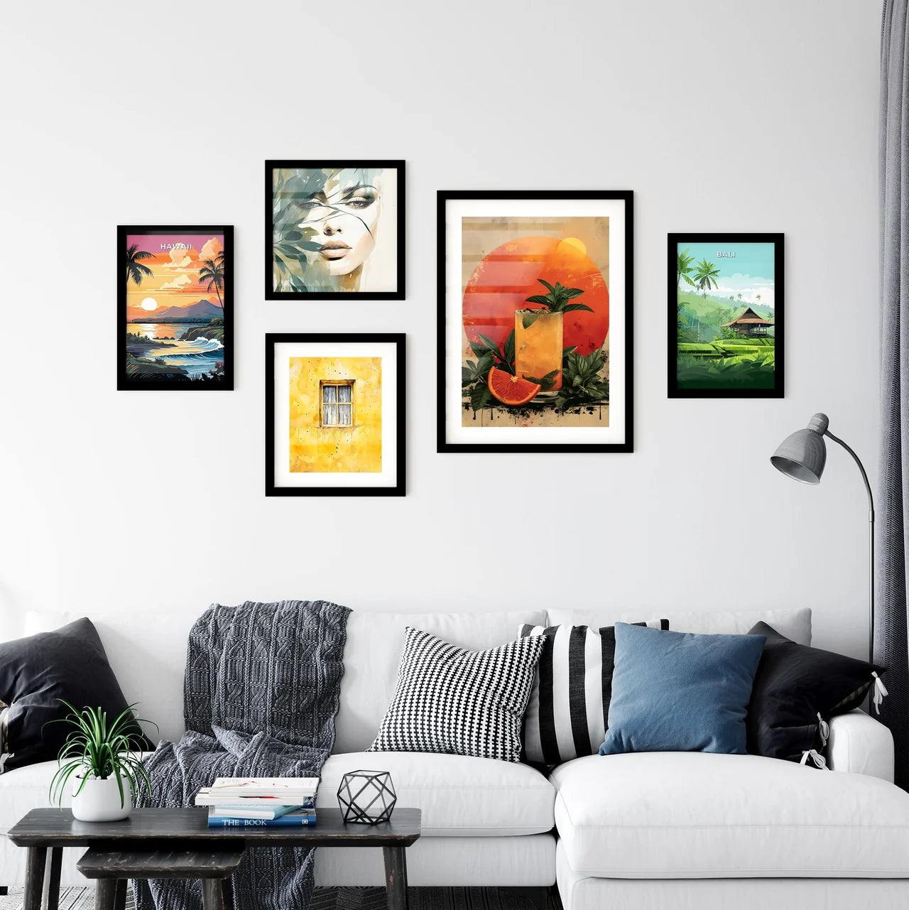 A fruity cocktail radiates hues of yellow -  Wall Art