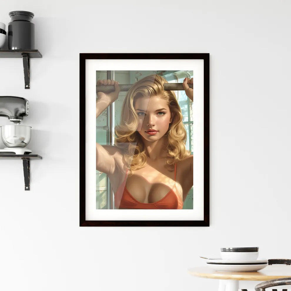 American pin up Framed Print