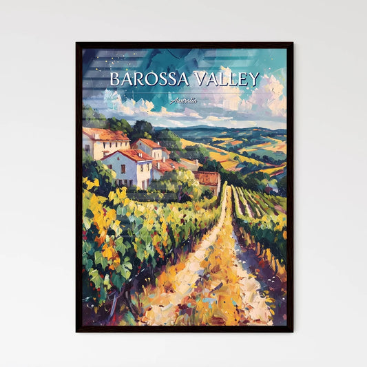 Barossa Valley, Australia - Art print of a painting of a vineyard Framed Art