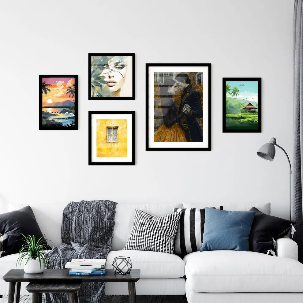 A skeleton slow dances with a beautiful - Ar Wall Art