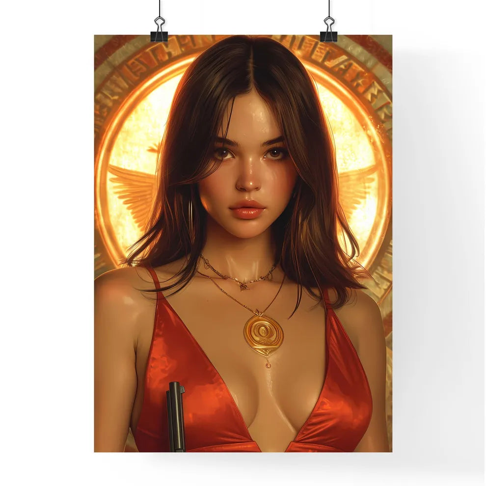 Poster of a pin up with white background - A Poster