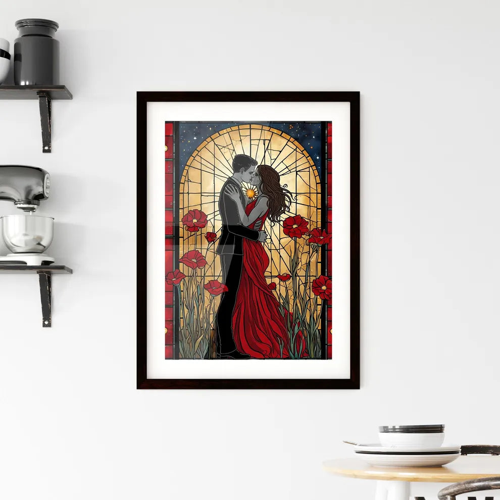 A skeleton slow dances with a beautiful - Ar Framed Print