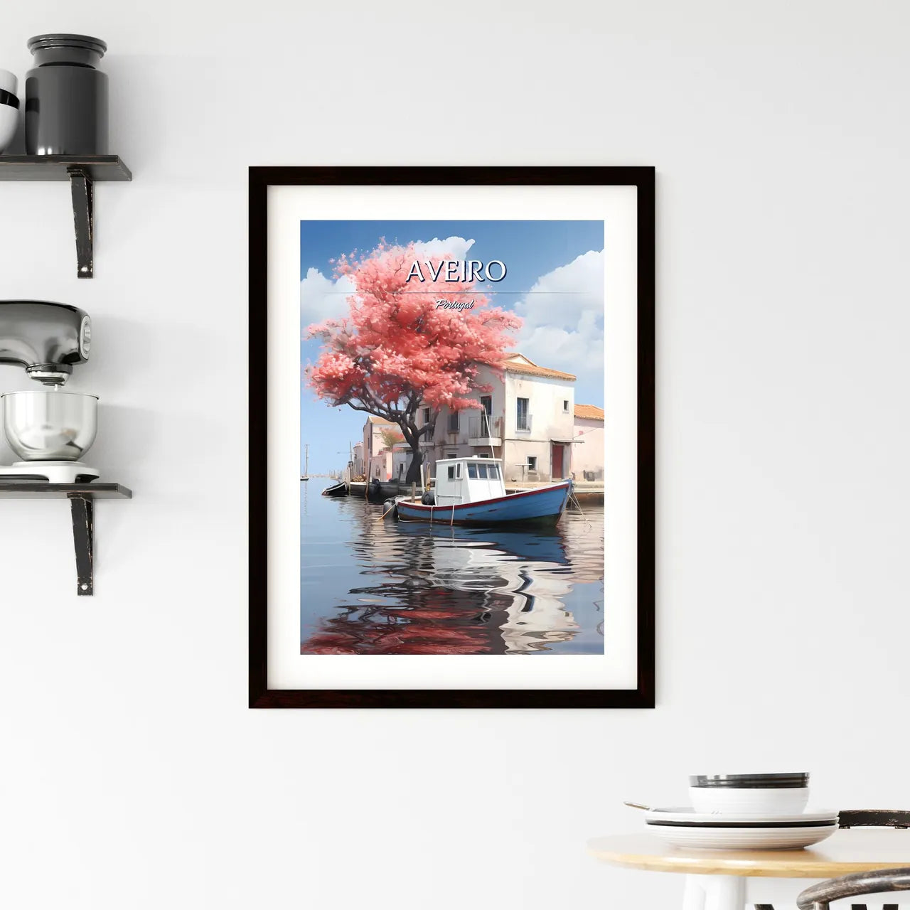 Aveiro, Portugal - Art print of a boat on the water Custom Print