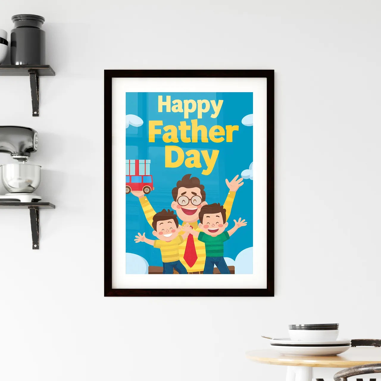 Fathers Day poster Framed Print