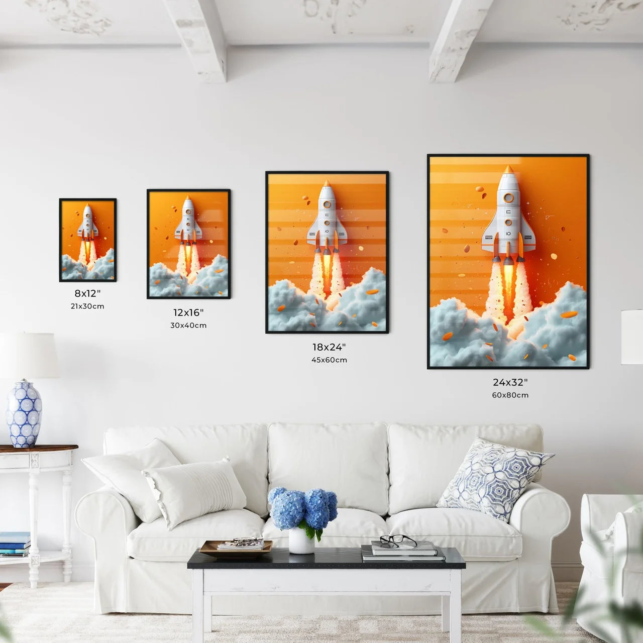 The rocket is launching - Art print of a roc - Kitchen Hangings
