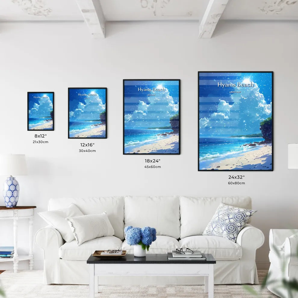 Hyams Beach - Art print of a beach with - Kitchen Hangings