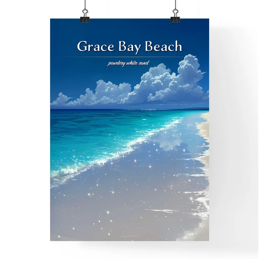 Grace Bay Beach - Art print of a beach with Poster