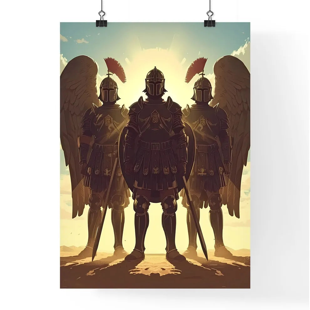 Group of the three archangels St - Art print Poster