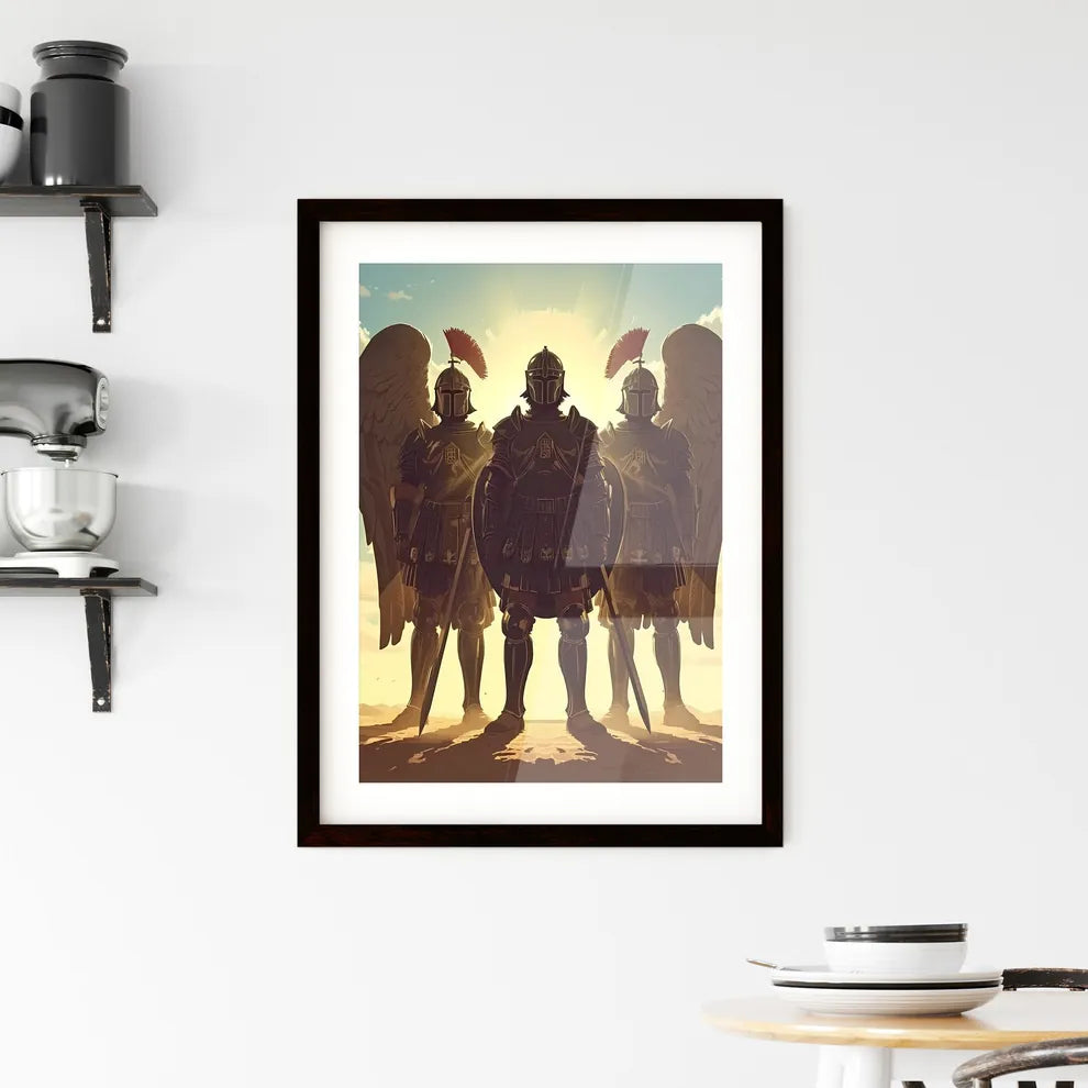 Group of the three archangels St - Art print Framed Print
