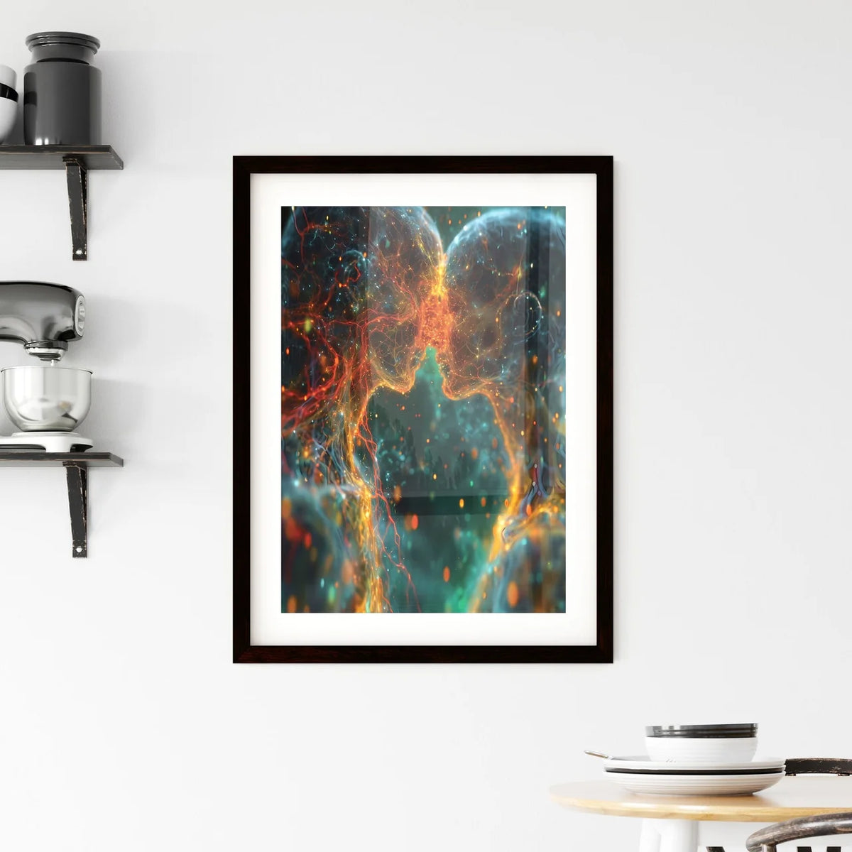 In a passionate embrace  Framed Print