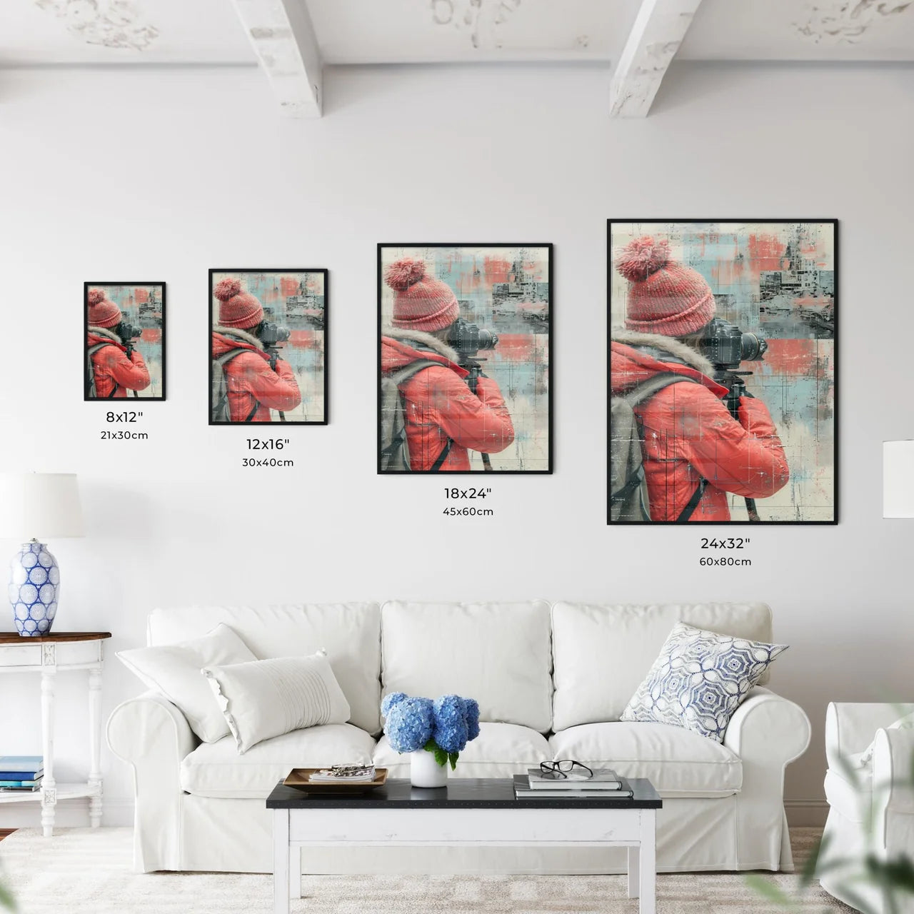 A trendy young person records - Art print of - Kitchen Hangings