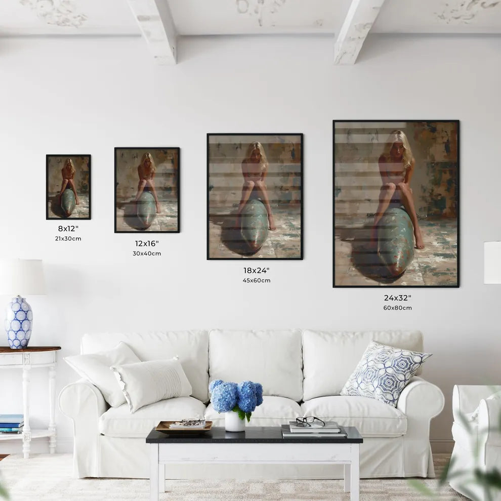 American kitsch style art work of a girl rid - Kitchen Hangings