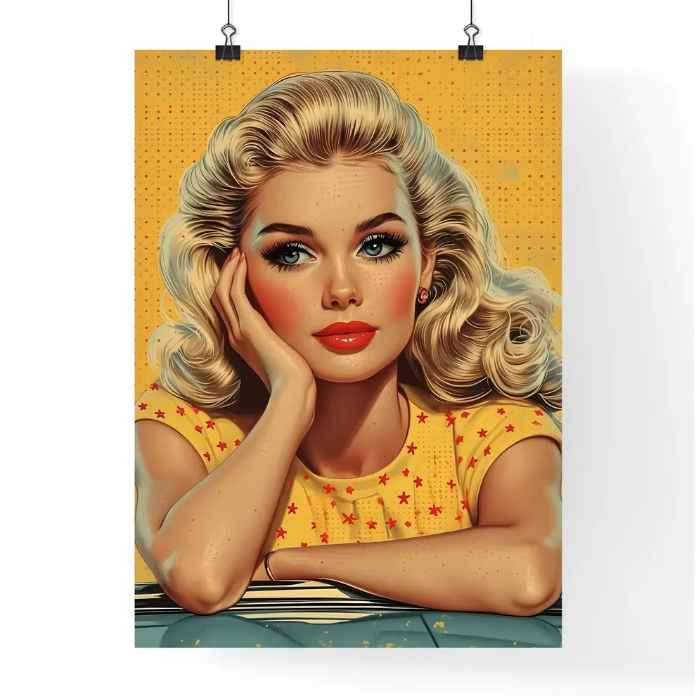 The vintage pin up girl - Art print of a wom Poster