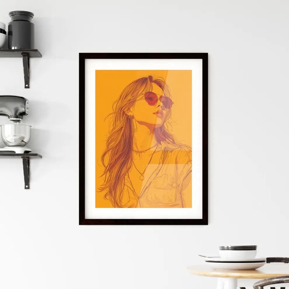 A continous one line minimalist illustration Framed Print